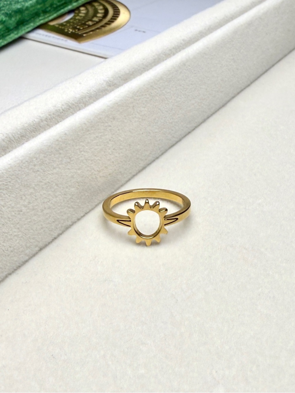 Gilded Grit Petite Gold Sun Ring